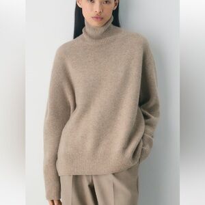 NWT Aritzia Plush Cashmere oversized turtleneck sweater